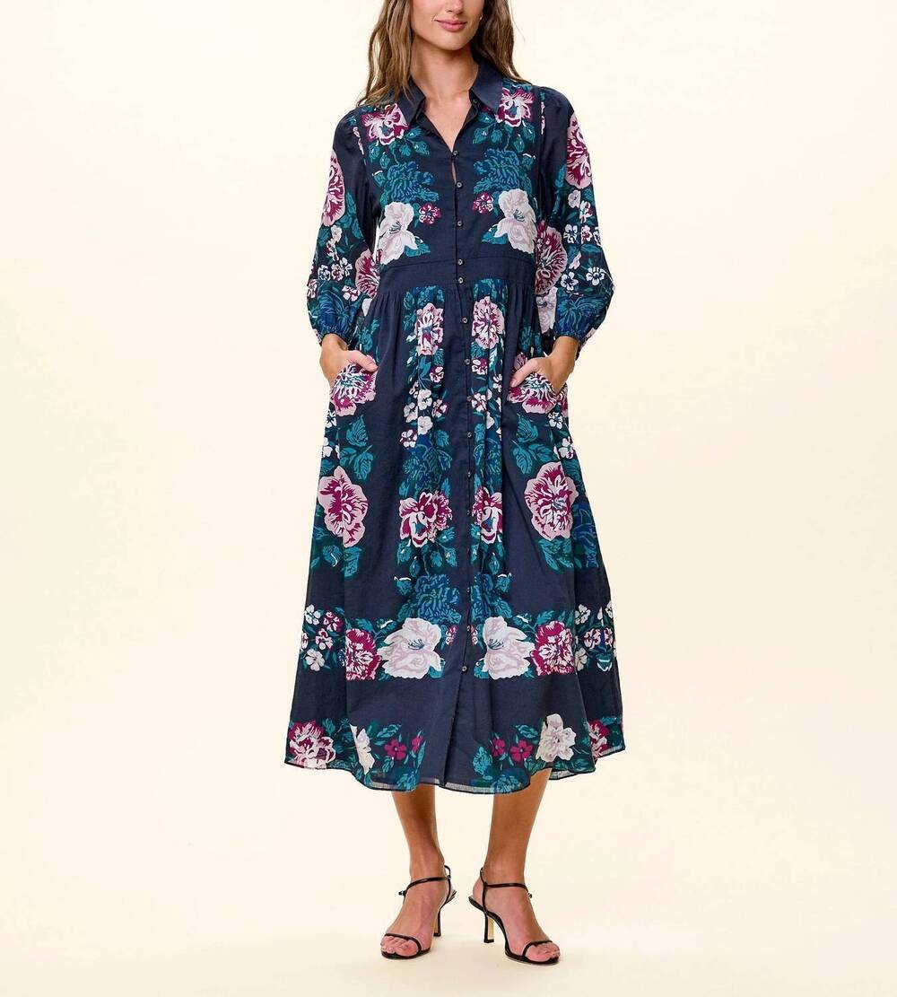NEW CLEOBELLA donatella midi dress in juliet ebony